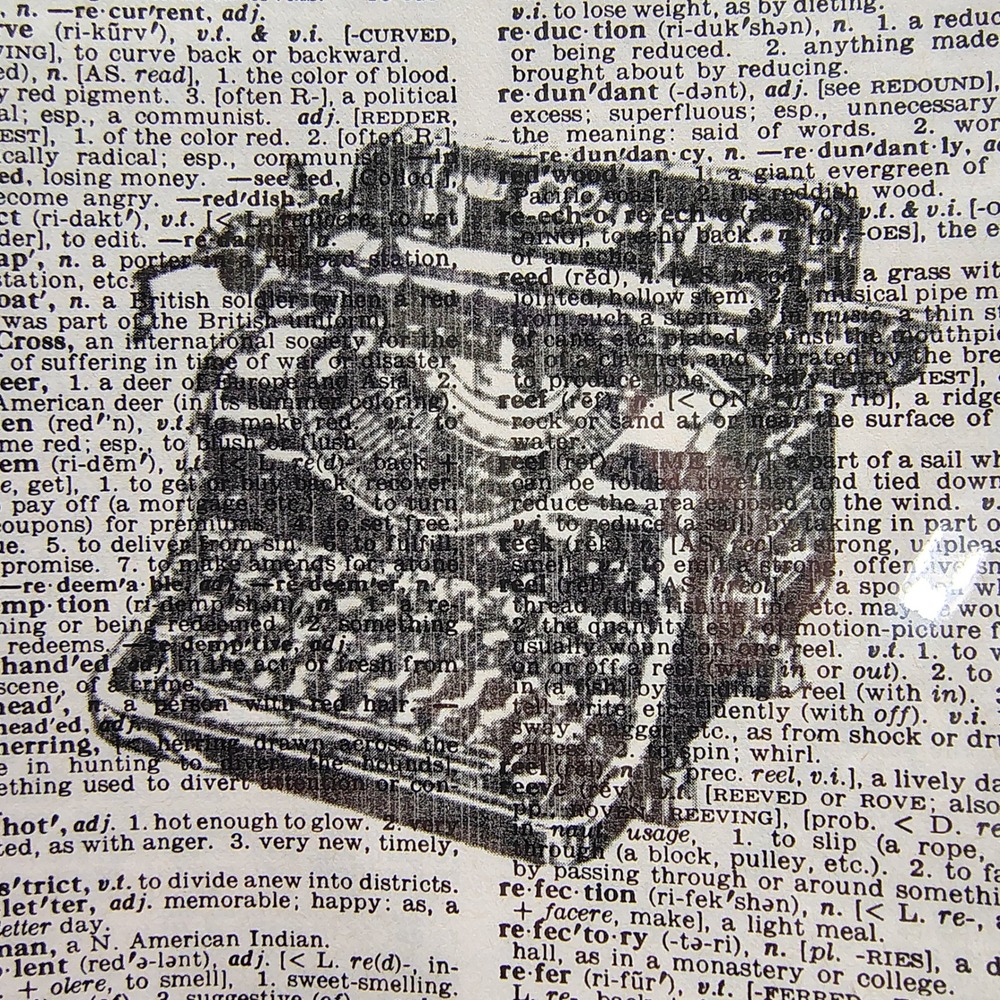 Dictionary Art Prints Set of 2 • Quill & Typewriter • Vintage Bookish Wall Decor - Picture 2 of 10